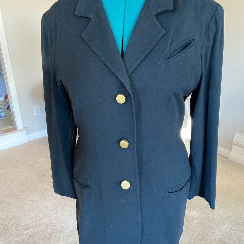 Jeanne Marc long riding-style jacket
